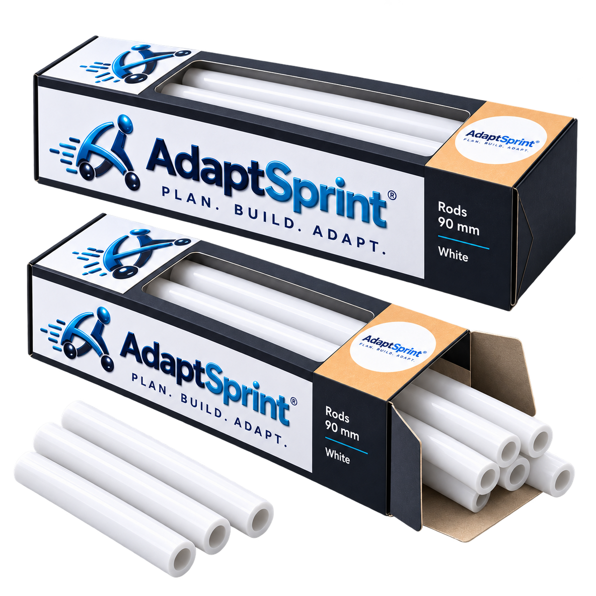 AdaptSprint Rod Pod 90 mm White transparent product rendering